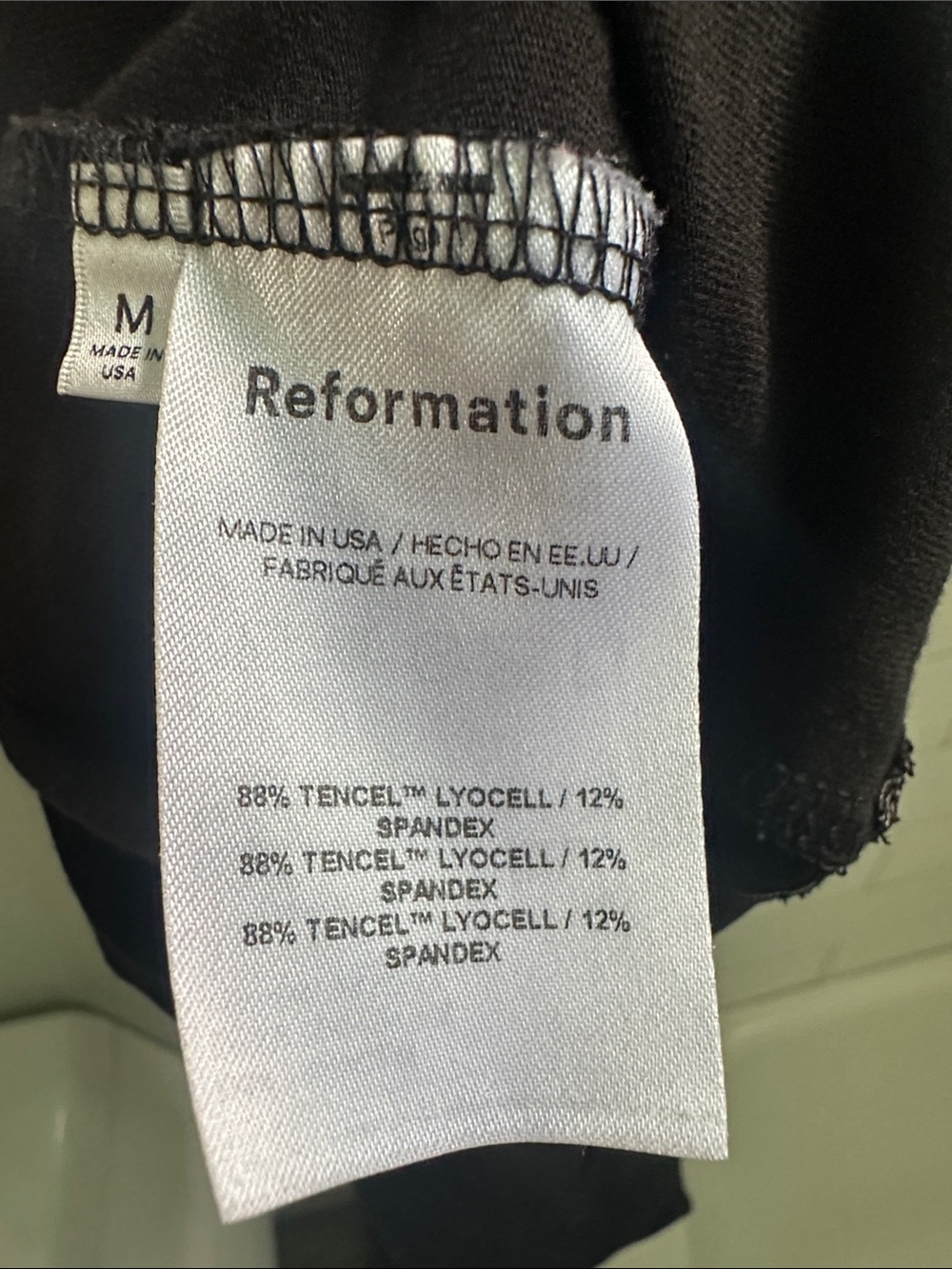 Reformation Tati Knit Midi Dress Black Size Medium - Picture 6 of 6